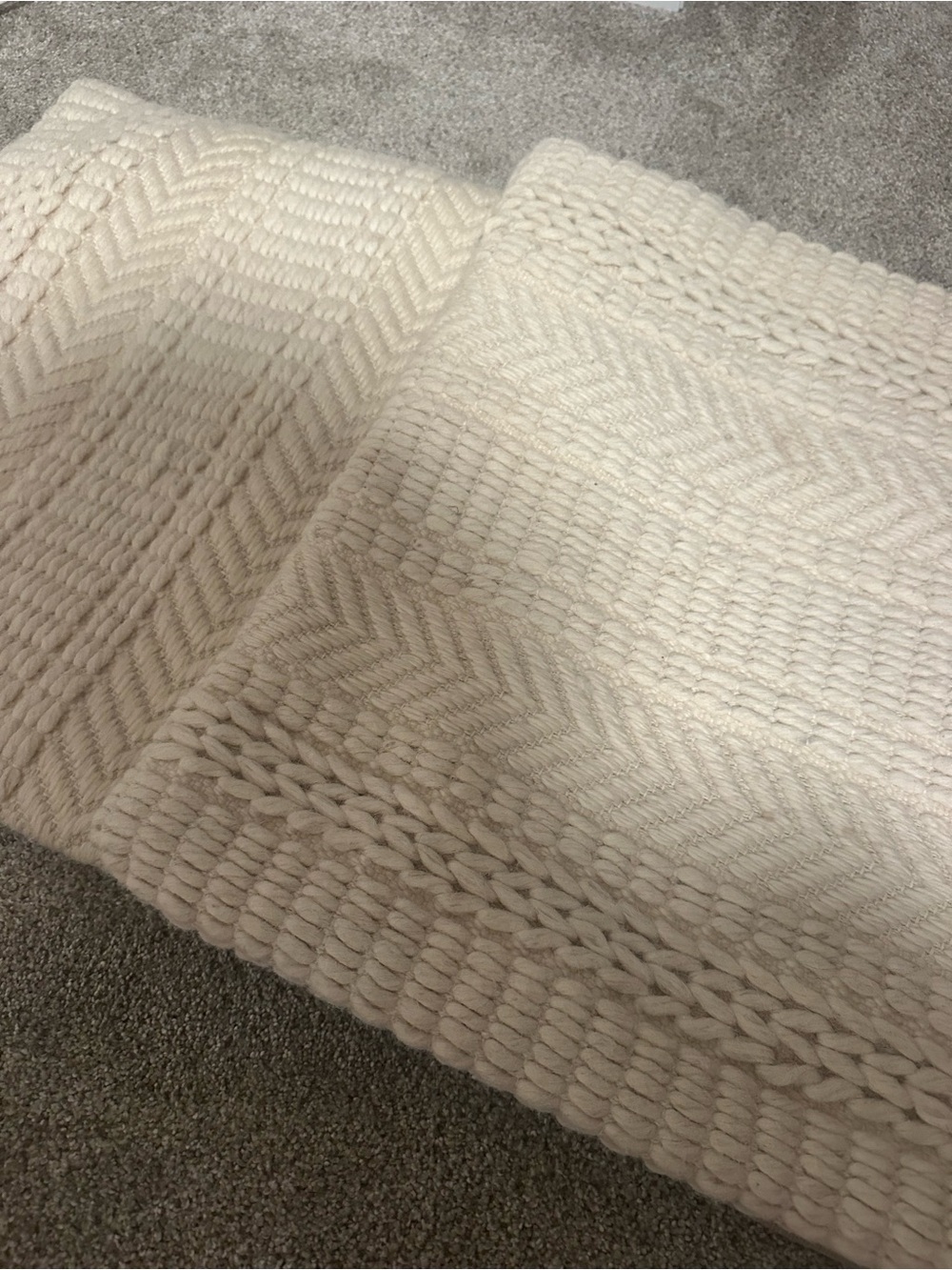 Pottery Barn Cream Textured Knit Accent Pillow Covers - 3 covers